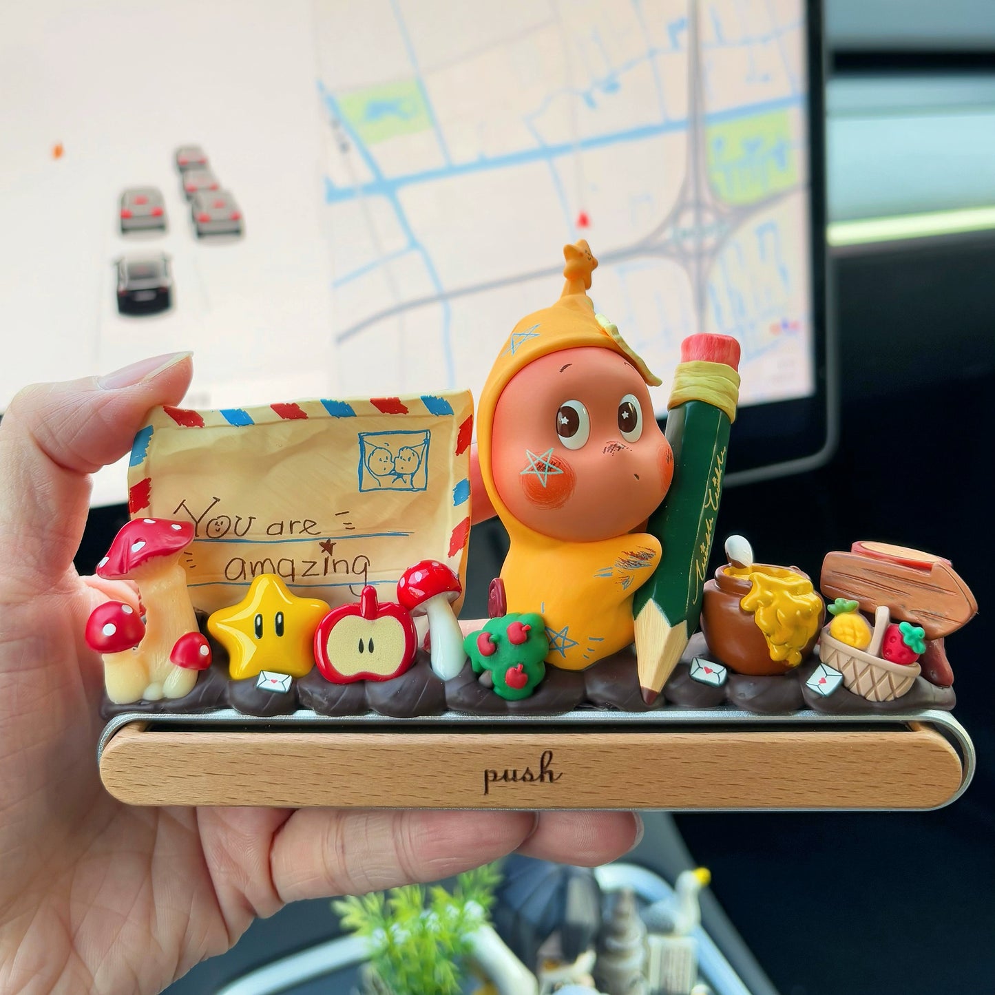 Fortune Cookie Girl Dashboard Ornament