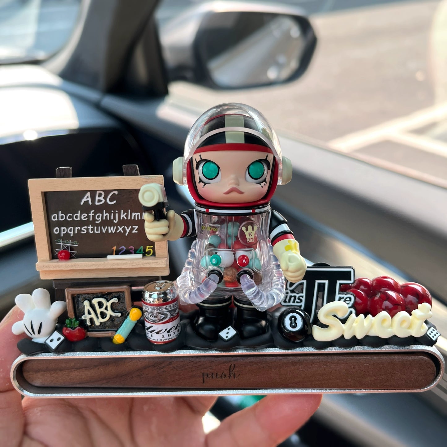 red astronaut dashboard ornament