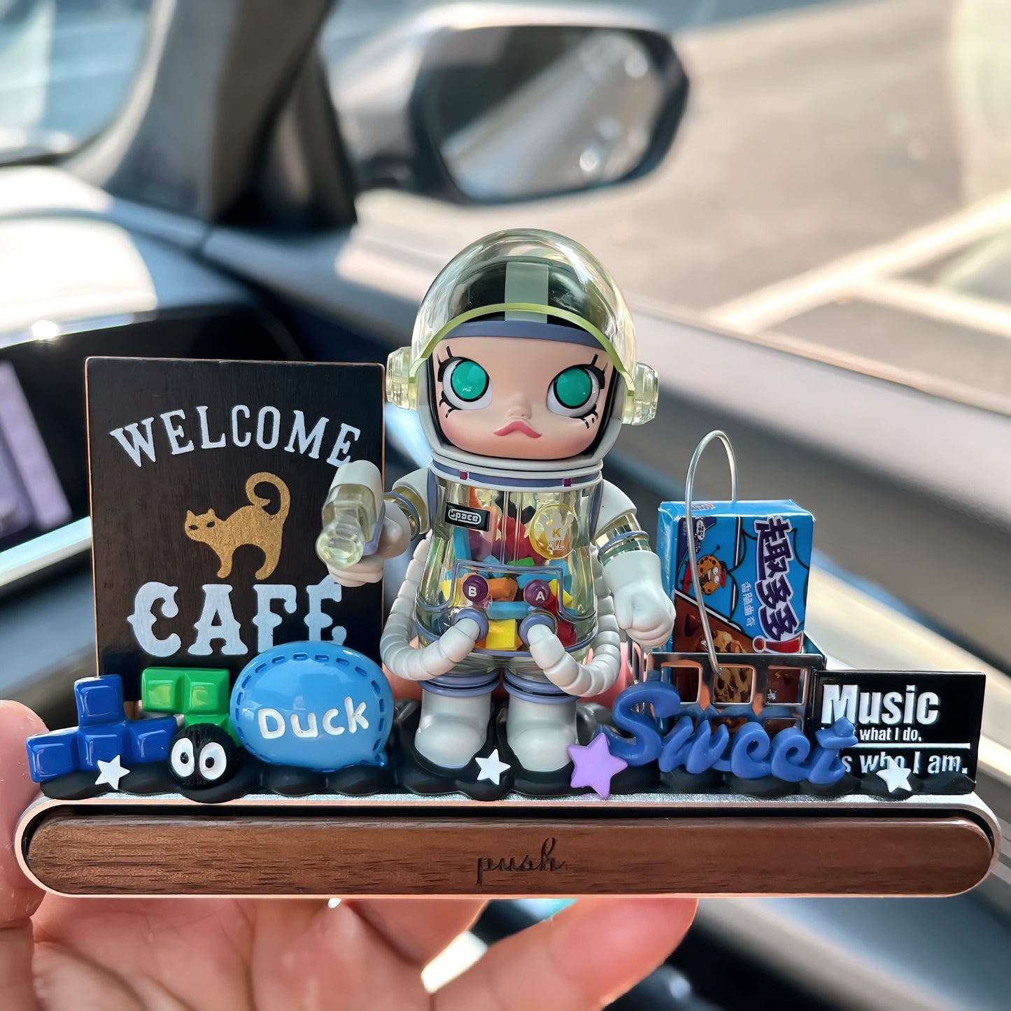 red astronaut dashboard ornament