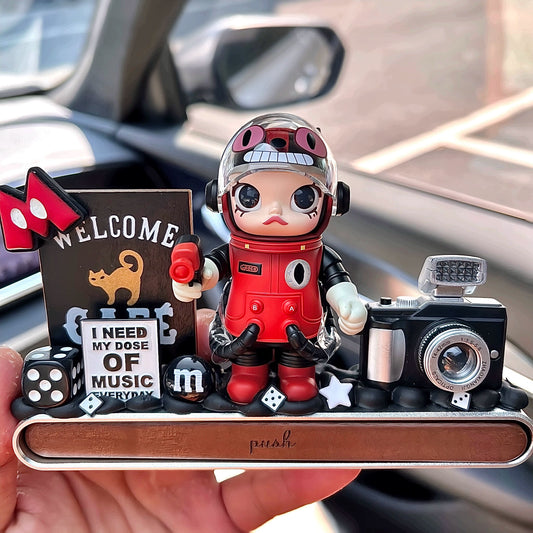red astronaut dashboard ornament